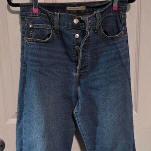 Levis Button Fly Ribcage Straight Ankle jeans womens 30X27